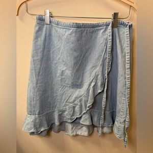 J.Crew Mercantile Blue Chambray Skirt Medium